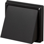 Sanivesk overdrukrooster met kap RVS zwart Ø 125 mm