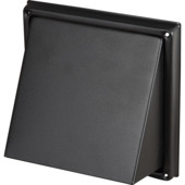 Sanivesk overdrukrooster met kap RVS zwart Ø 150 mm