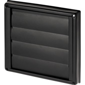 Sanivesk overdrukrooster met lamel RVS zwart Ø 150 mm