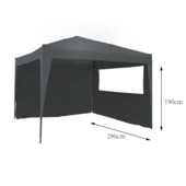 Handson zijwanden partytent Havana antraciet 190 x 290 cm