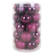 Kerstballen mix kunststof  25 stuks aubergine