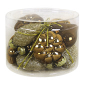 Christmas Goods glasfiguren kersthangers ornamenten mix brein beige koper