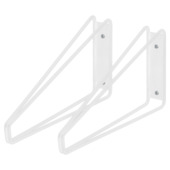 Duraline plankdrager wit metaal 24 x 13,5 cm 2 stuks