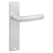 OK deurkruk set Blok recht blind schild aluminium