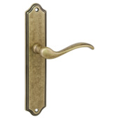 Gamma deurkruk set Athene ovaal blind schild messing antiek