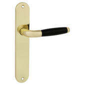 Gamma deurkruk set Donau ovaal blind schild messing glans