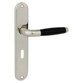 Gamma deurkruk set Darling ovaal schild sleutelgat 56 mm nikkel glans