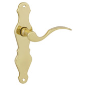 Gamma deurkruk set Lepel ovaal blind schild messing glans