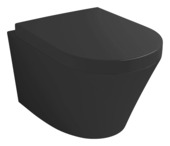 Altantic hangend toilet Seth randloos mat zwart