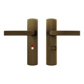 AXA deurkrukset Curve Blok brons blindschild zilver wc-/badkamersluiting 63/8