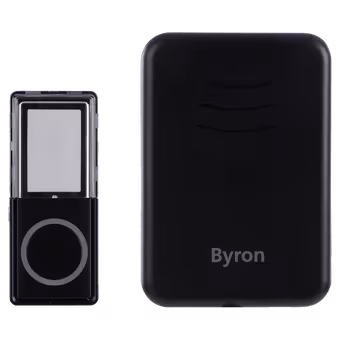 Byron DBY-22352 Draadloze deurbelset plugin 150m Zwart