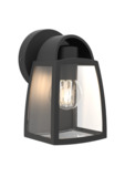 Lutec buitenwandlamp Kelsey S E27 mat zwart