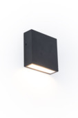 Lutec buitenwandlamp LED Gemini mat zwart