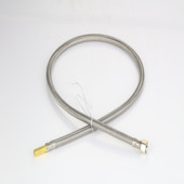 Toevoerslang flexibel ø10 x 3/8"F x 100 cm inox