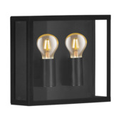 Eglo Alamonte 1 dubbele buitenwandlamp 2x E27 zwart