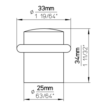 Deurstopper Ton Mat Nikkel Mm Gamma