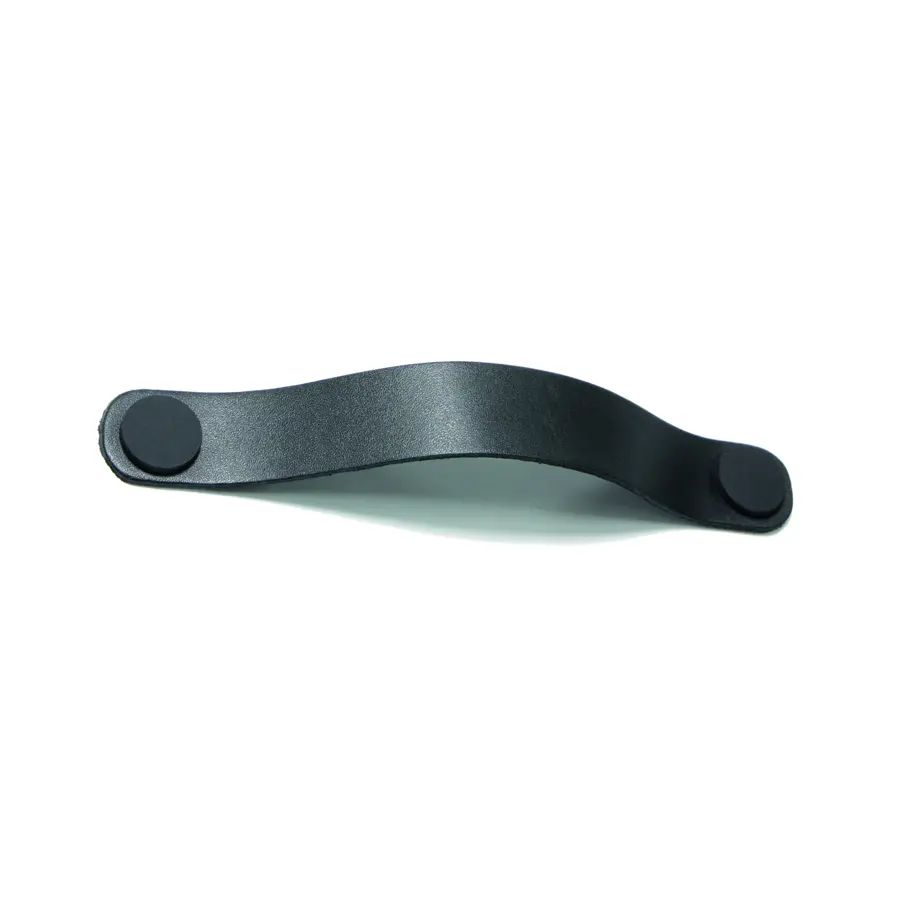 Handgreep Damian zwart leer 160mm