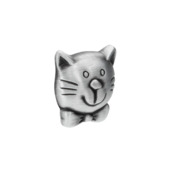 Knop Poes tin look 37mm