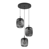 Eglo hanglamp Romazzina Ø46 cm 3-lichts rond zwart