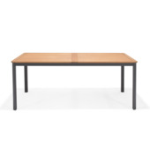 Wakefield eettafel Lyonn grijs aluminium 180x89,3 cm