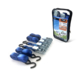 Jumbo spanbanden set met S-haken en eindloos - blauw - 4 stuks
