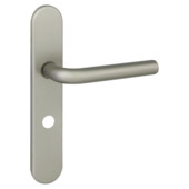 Deurkrukset Tirana WC 63/8mm aluminium RVS look