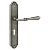 Deurkrukset Bangkok sleutelgat 56mm oud tin