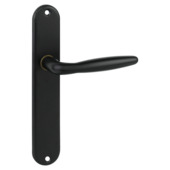 Deurkrukset Seoul blindschild aluminium zwart