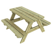 Kinder picknicktafel Liv vuren hout 90 x 93,5 x 48,5 cm