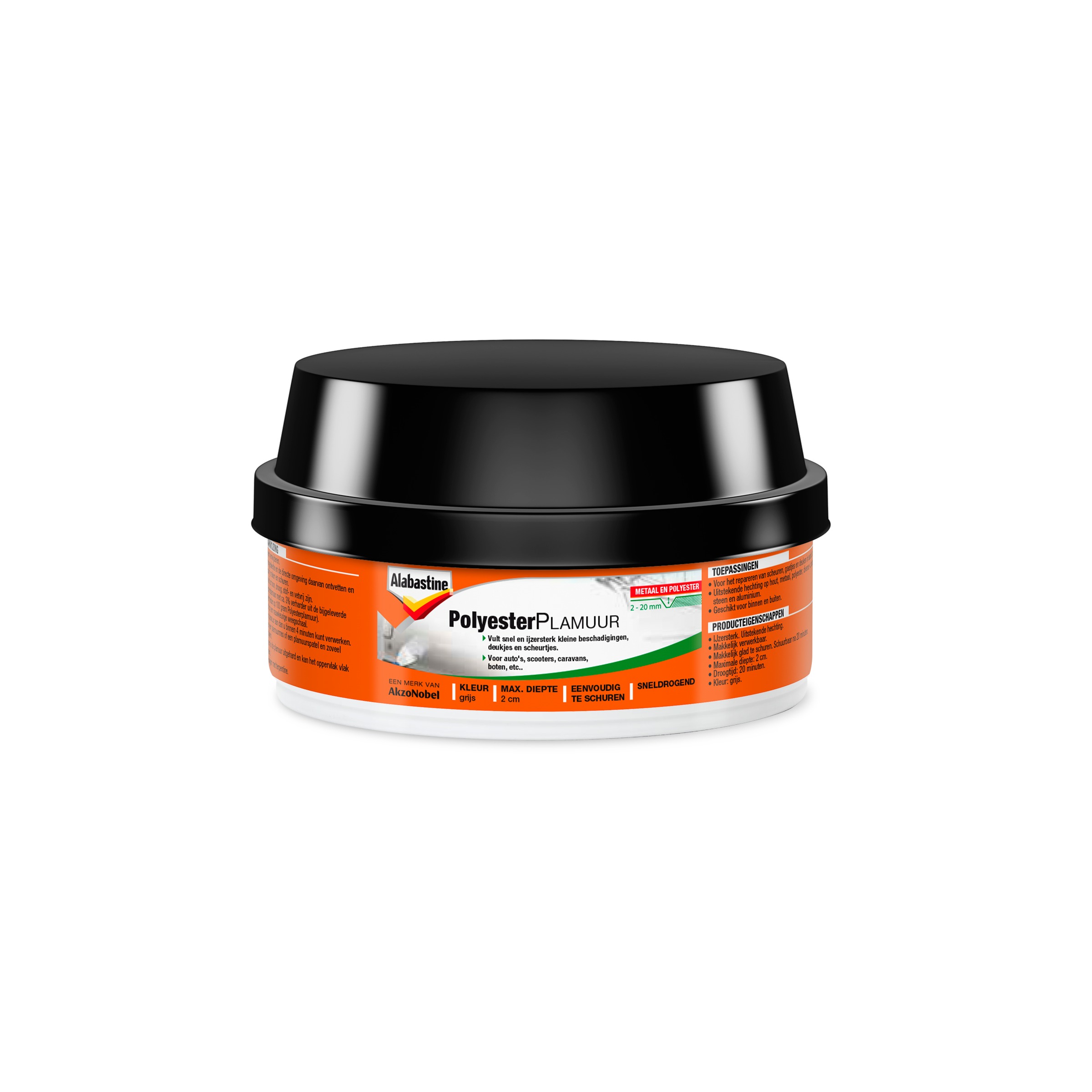 Alabastine Plamuur Polyester Grijs 200 Gram alabastine kopen in de aanbieding