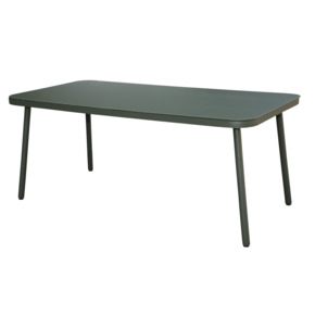 Wakefield eettafel Lille legergroen glas 180 x 90 cm