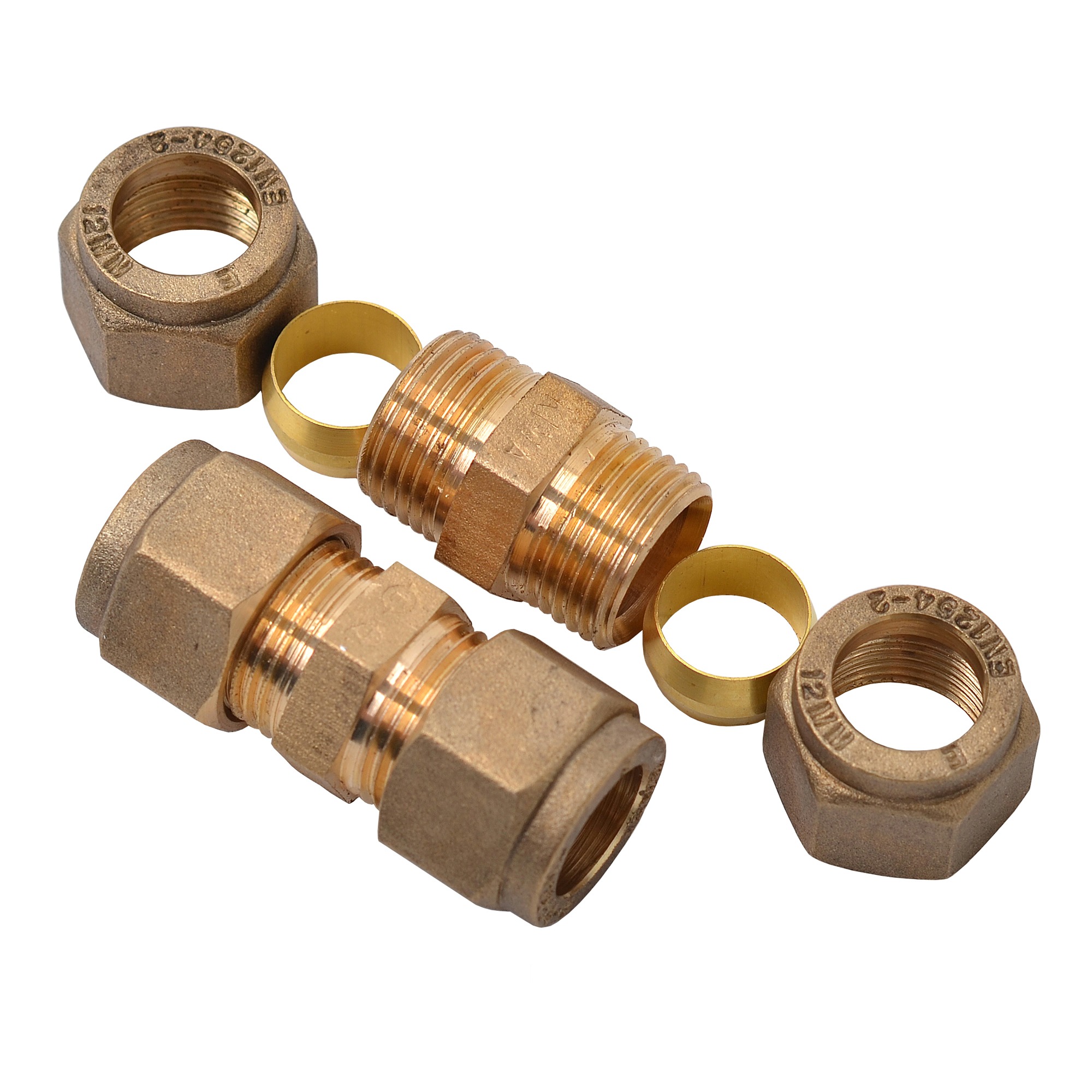 Gamma Knelkoppeling Messing Sok 12X12 Mm gamma kopen in de aanbieding