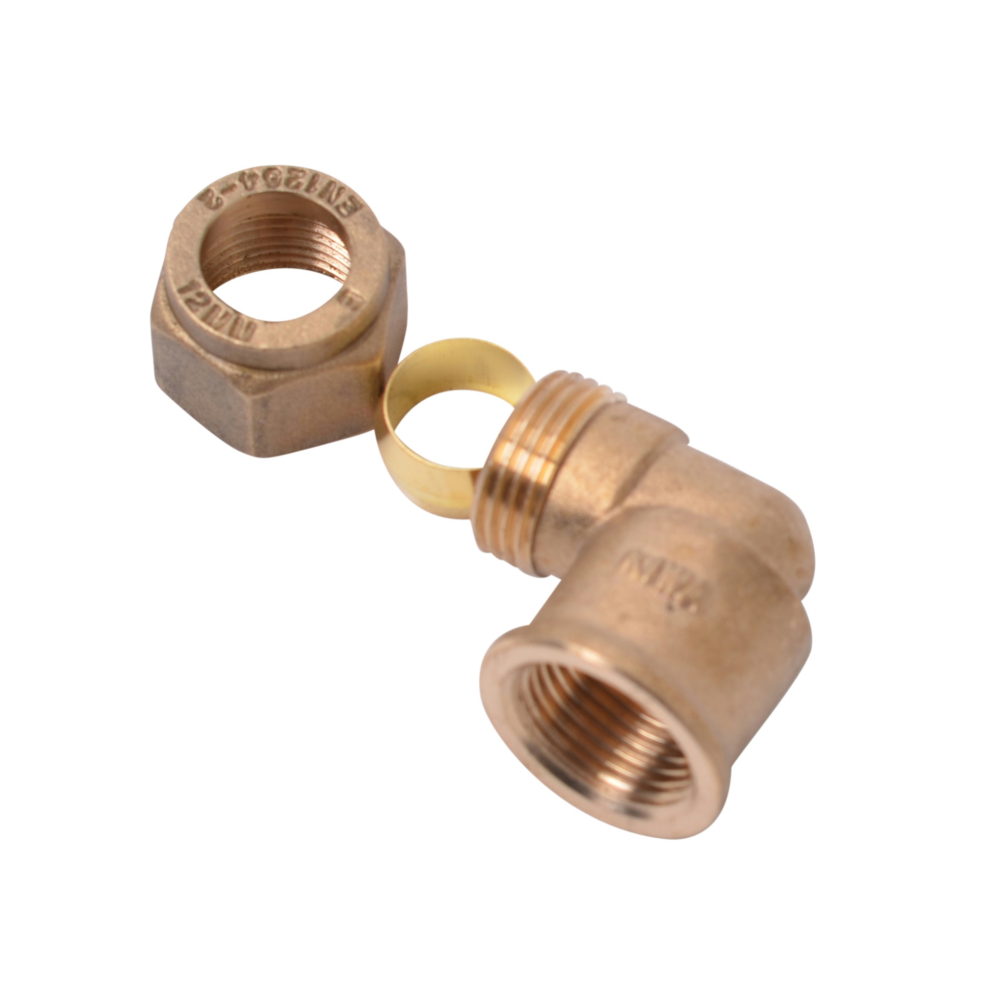 Gamma Knelkoppeling Messing Knie Knel X Binnendraad 12 Mm X 38 gamma kopen in de aanbieding