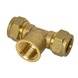 GAMMA knelkoppeling messing T-stuk (knel x binnendraad x knel) 15x1/2"x15 mm