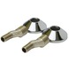 GAMMA s-koppeling met rozet 3/4"x3/8" chroom 2 stuks