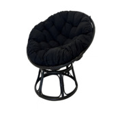 Loungestoel Papasan Zwart