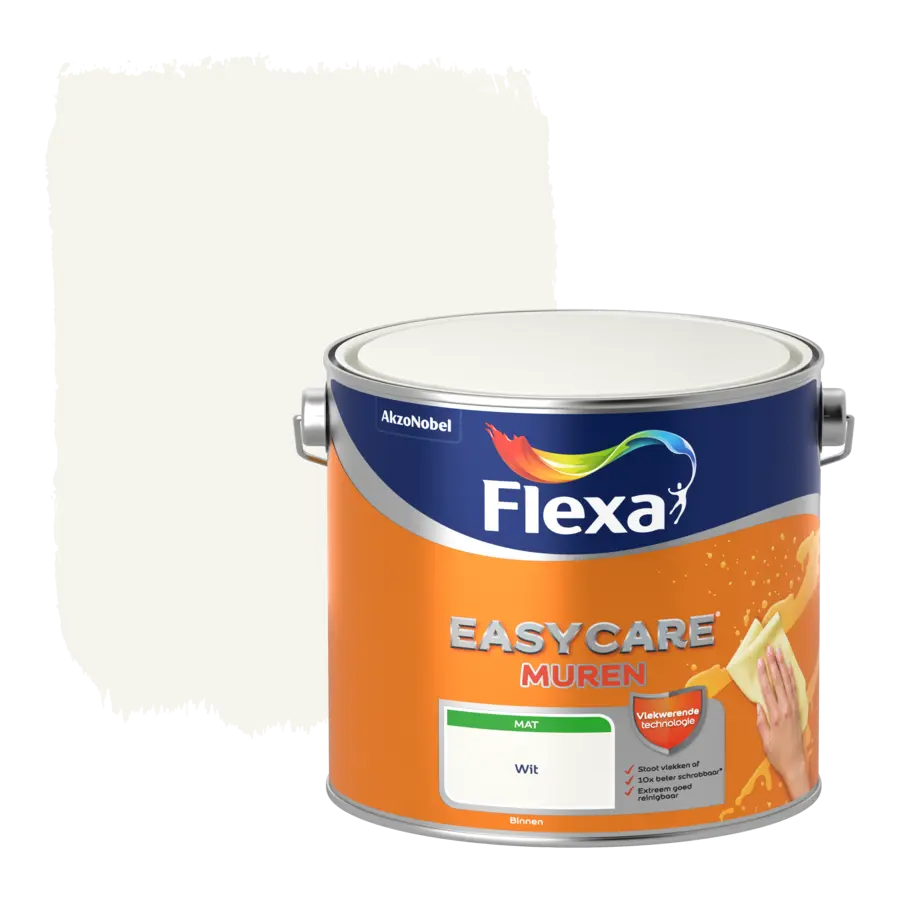 Flexa EasyCare muurverf wit mat 2,5 liter