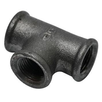 GAMMA malleable koppeling T-stuk nr. 130 zwart (binnendraad) 1/2"x1/2"x1/2"