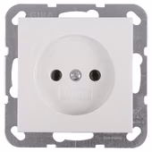 Gira ST55 inbouw enkel stopcontact wit
