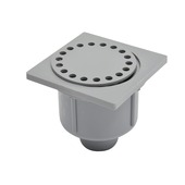 Doucheputje PVC grijs onderuitloop 40 mm
