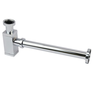 Sanivesk bekersifon vierkant chroom (binnendraad) 5/4"x32 mm