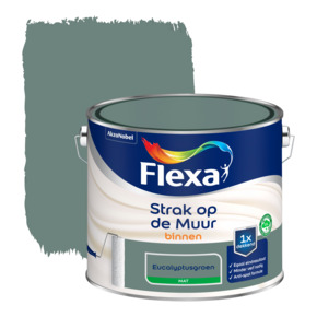 Flexa Strak op de Muur muurverf mat eucalyptusgroen 2,5 liter