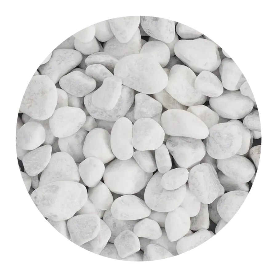 Stonewish Carrara rond 16-25 mm  - zak á 25 kg