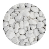 Stonewish Carrara rond 16-25 mm  - zak á 25 kg