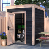 Tuinhuis Douglas hout Zweets rabat onbehandeld zwart 205 x 255 cm