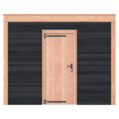 Tuinhuis Douglas hout Zweets rabat onbehandeld zwart 305 x 255 cm