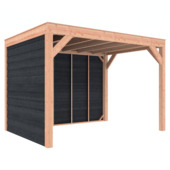 Overkapping Douglas Zwart Zweeds Rabat 355x255cm