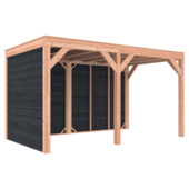 Overkapping Douglas Zwart Zweeds Rabat 445x255cm