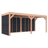 Overkapping Douglas Zwart Zweeds Rabat 595x255cm