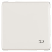 Peha Standard enkel geaard stopcontact met klepje wit